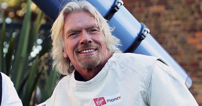 Richard Branson in space suit